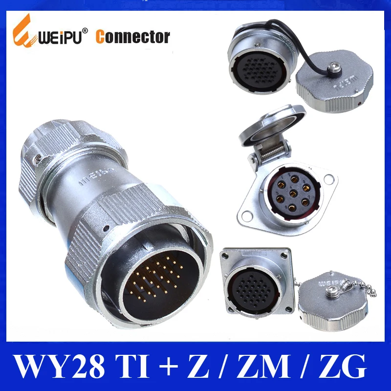 Оригинальный разъем WEIPU WY28 TE + Z ZM ZG 2 3 4 7 8 9 10 12 16 17 20 24 26 Pin IP67 зажимной кабель