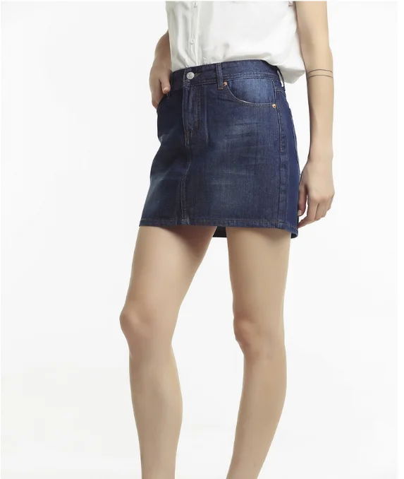 Летняя женская модная трапециевидная стильная рваная мини-джинсовая хлопковая