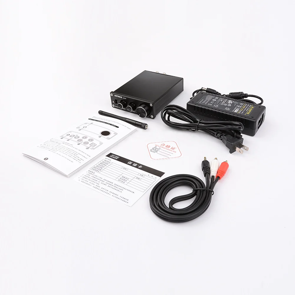 Black-US Plug AIYIMA TPA3116D2 цифровой аудио усилитель мощности 50 Вт* 2 HiFi Bluetooth 4,2 CSR64215 стерео усилитель звука TPA3116 усилитель для динамиков - Цвет: Black-US Plug