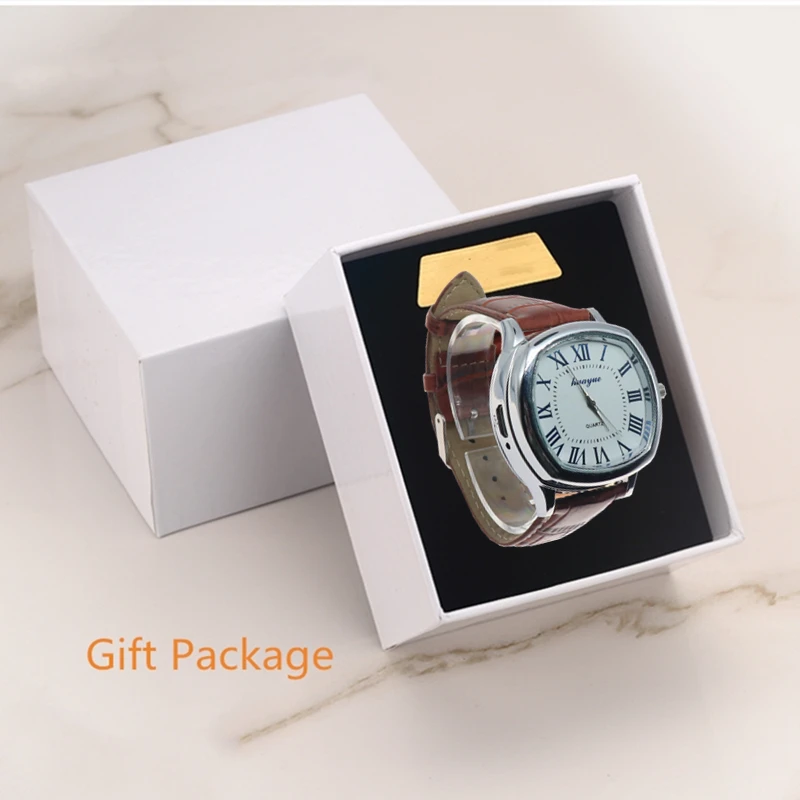 brown silverwithbox 1 шт часы Мужские кварцевые зажигалки часы сигарета с зарядкой от USB Зажигалка ветрозащитные горячие спортивные повседневные наручные часы A0688 1 шт - Цвет: brown silverwithbox