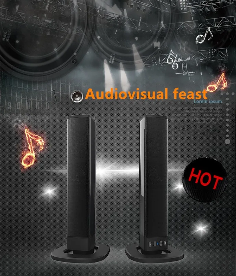 Съемный беспроводной Саундбар динамик 20 Вт FM Bluetooth 4 2 Колонка Стерео ТВ s домашний