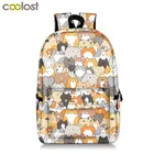Милый рюкзак с котами для девочек-подростков, повседневная детская сумка для учебников, Подарочные школьные ранцы для студентов