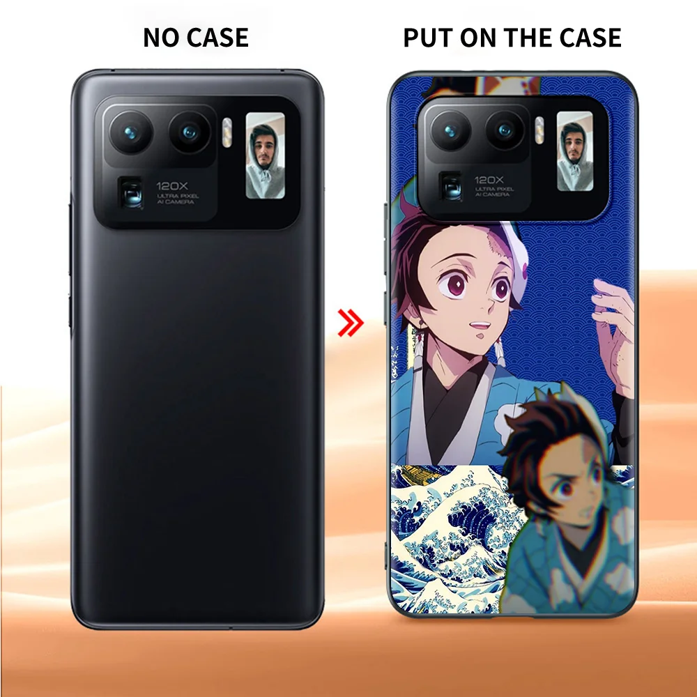 black soft cover for xiaomi mi poco x3 nfc 10t pro m3 11 note 10 lite 9 9t f3 a2 f1 silicone phone case japan anime demon slayer free global shipping