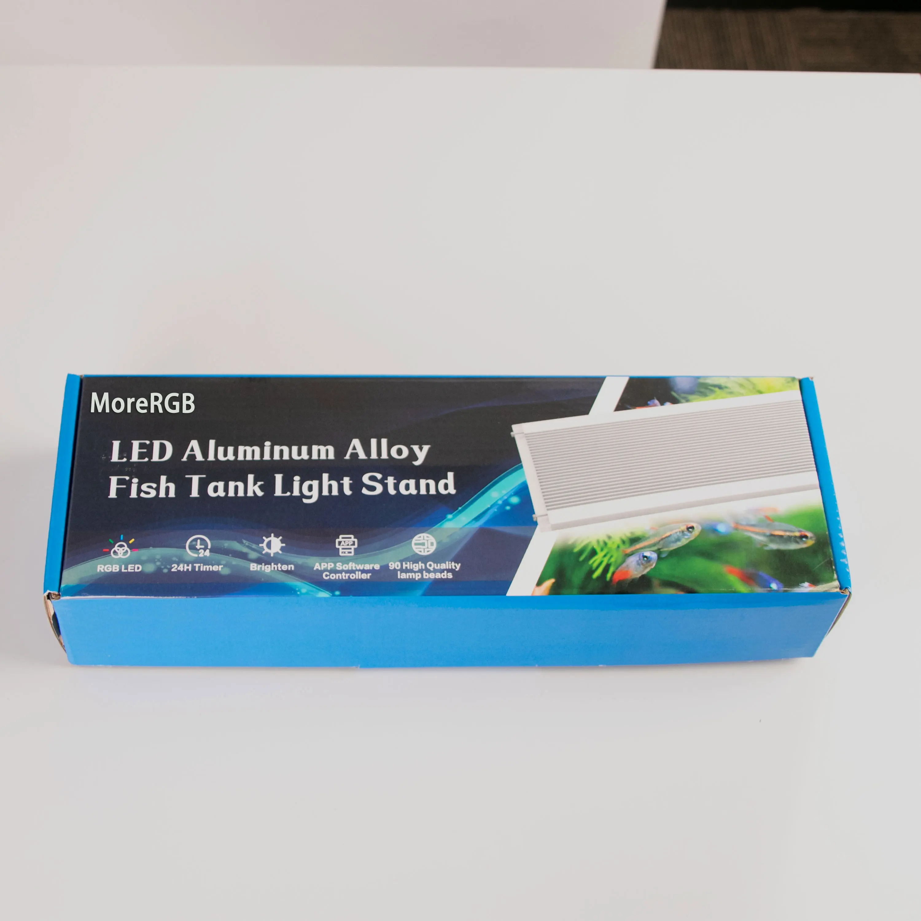 저렴한 MoreRGB 100CM 수족관 Led 조명 수족관 물고기 탱크 램프 타이머 기능 스탠드 수족관 램프 식물 꽃 해양