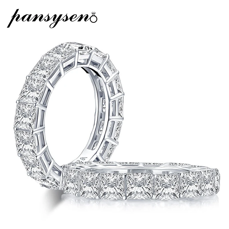 

Женское кольцо из серебра 100% пробы, с муассанитом, 4 мм