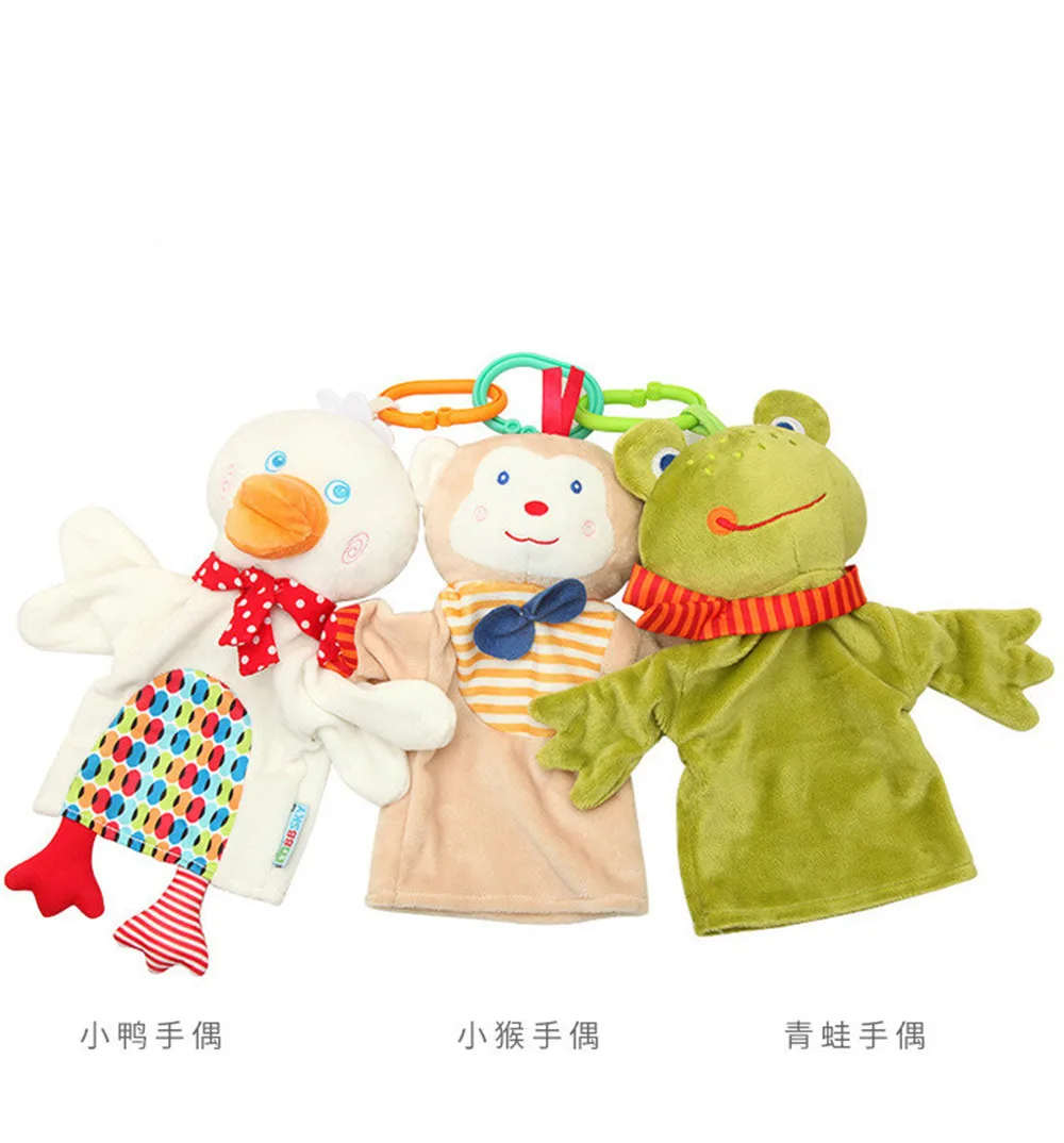 1 шт. 25x24 см Ручные куклы игрушки для детей милые плюшевые Мультяшные животные