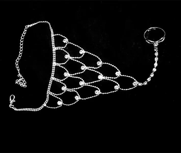 Новые модные латинские серебряные женские танцевальные перчатки с цепочкой charn