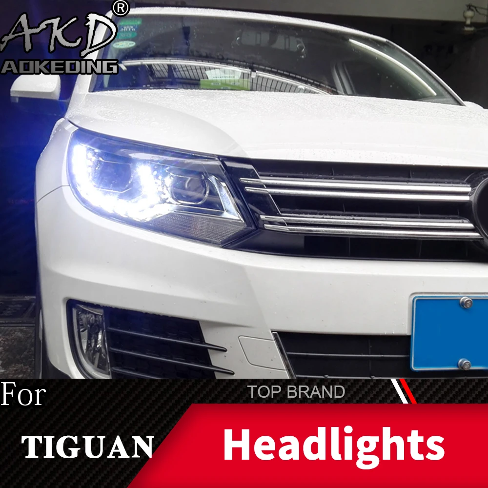 Фара для автомобиля VW Tiguan 2013 2016 фары Противотуманные Дневные ходовые огни DRL H7