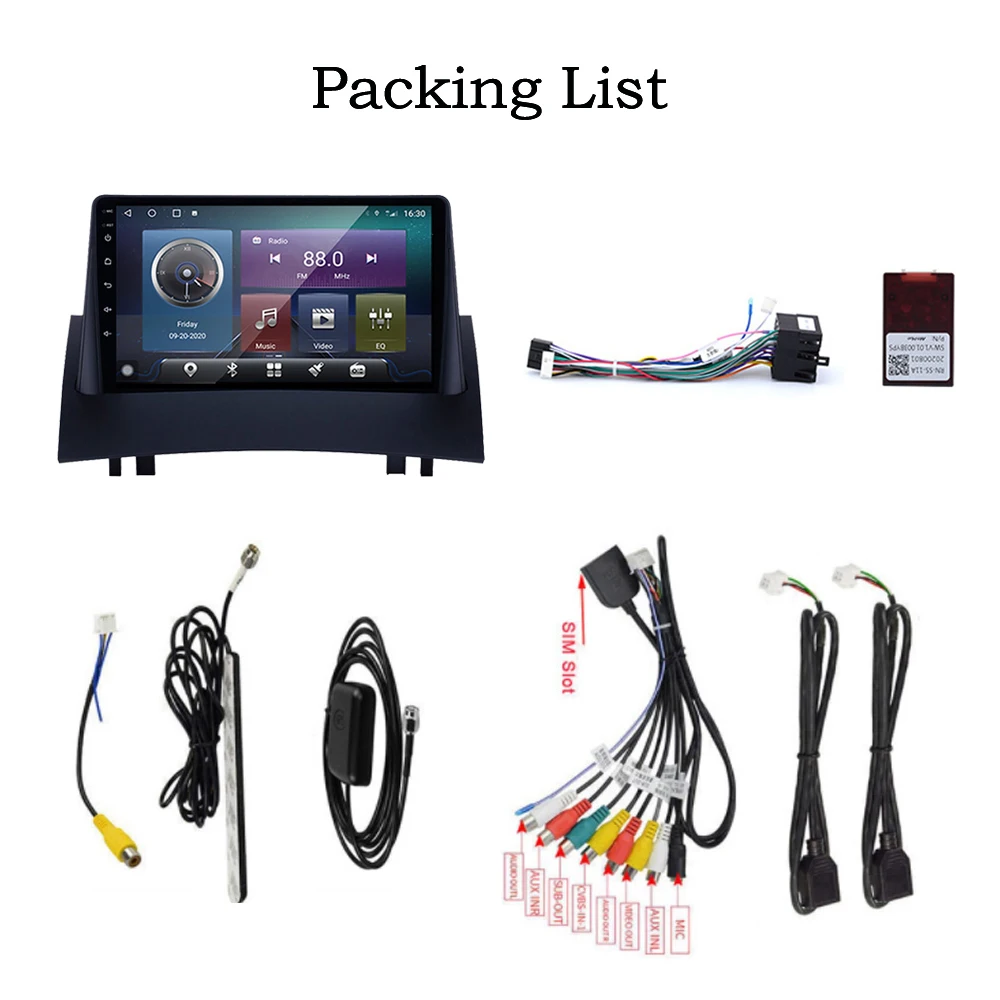 

QNavi 8-Core Android 10.0 Car Radio Multimedia Video Player Head Unit For Renault Megane 2 2004-2008 IPS 1280*720 Blu-ray OBDII