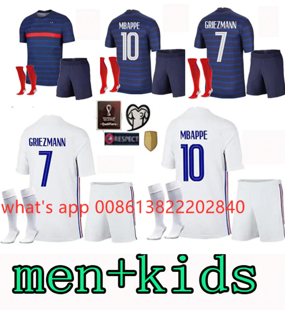 

2021 French Football Men's Jersey Post Office German Football Mailbox Equipment France 20 21 MBAPPE GRIEZMANN KANTE POGBA size s