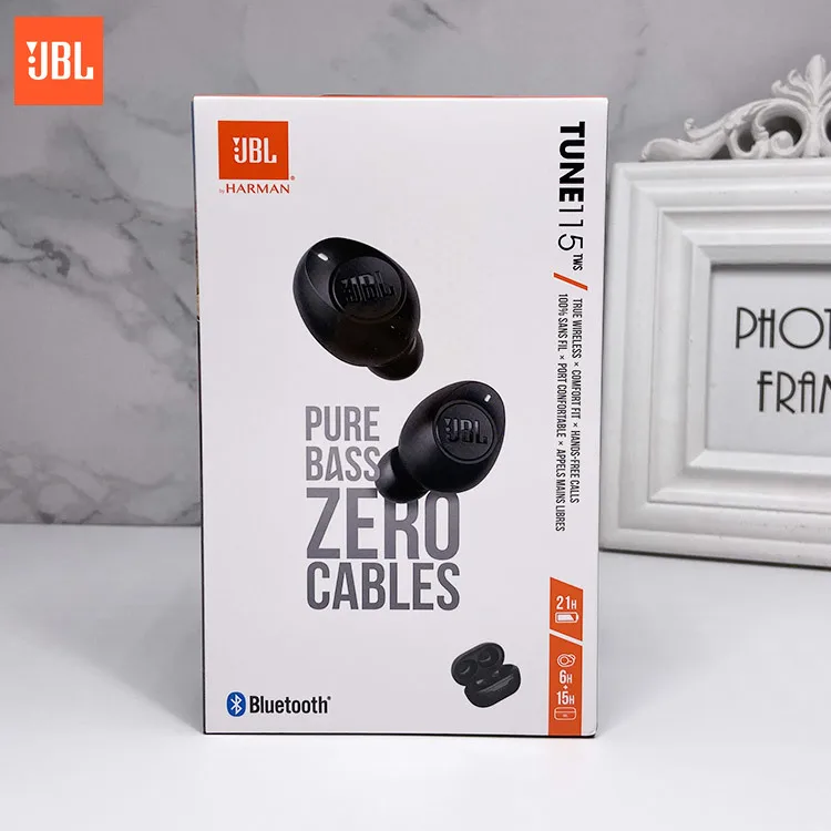 

JBL T115tws True Wireless Bluetooth Headset Sports Game Music Stereo Headset for Conversation Dual Channel bluetooth earbuds