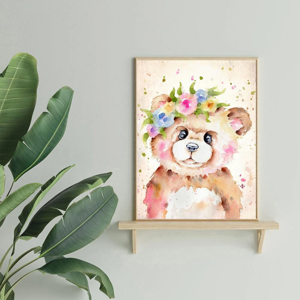 

5D DIY Diamond Painting Animal PatternFull Round Drill Diamond Embroidery Mosaic Cross Cute Rabbit Tiger Panda Home Decor