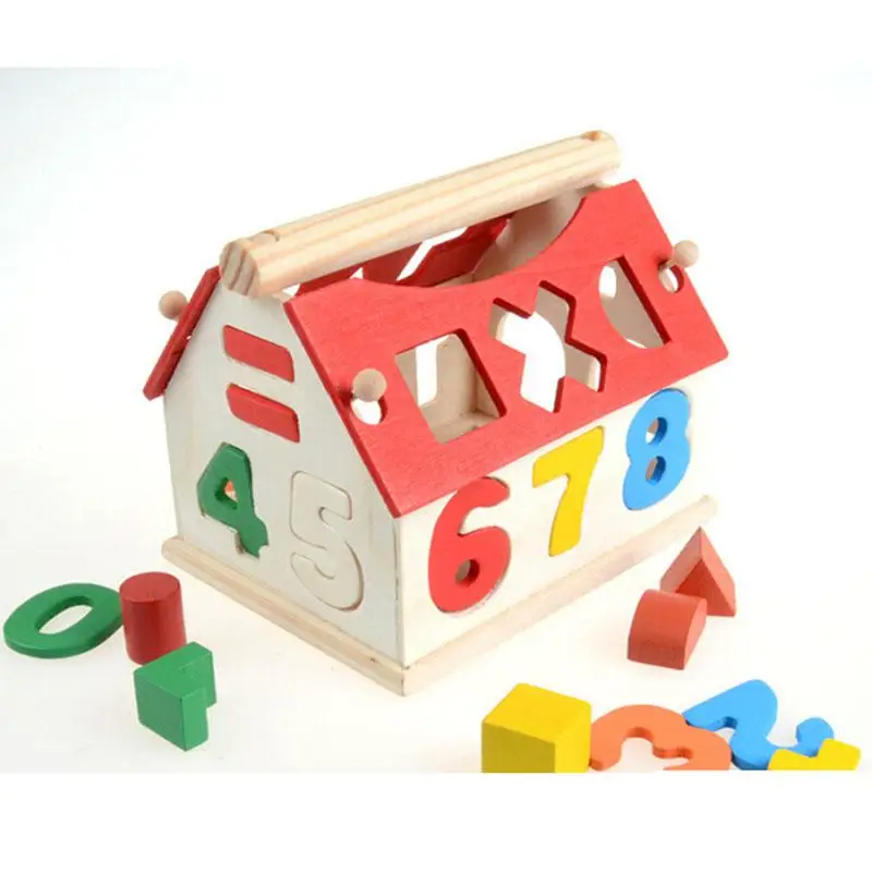 Деревянные головоломки строительные блоки игрушка мудрость дом когнитивные