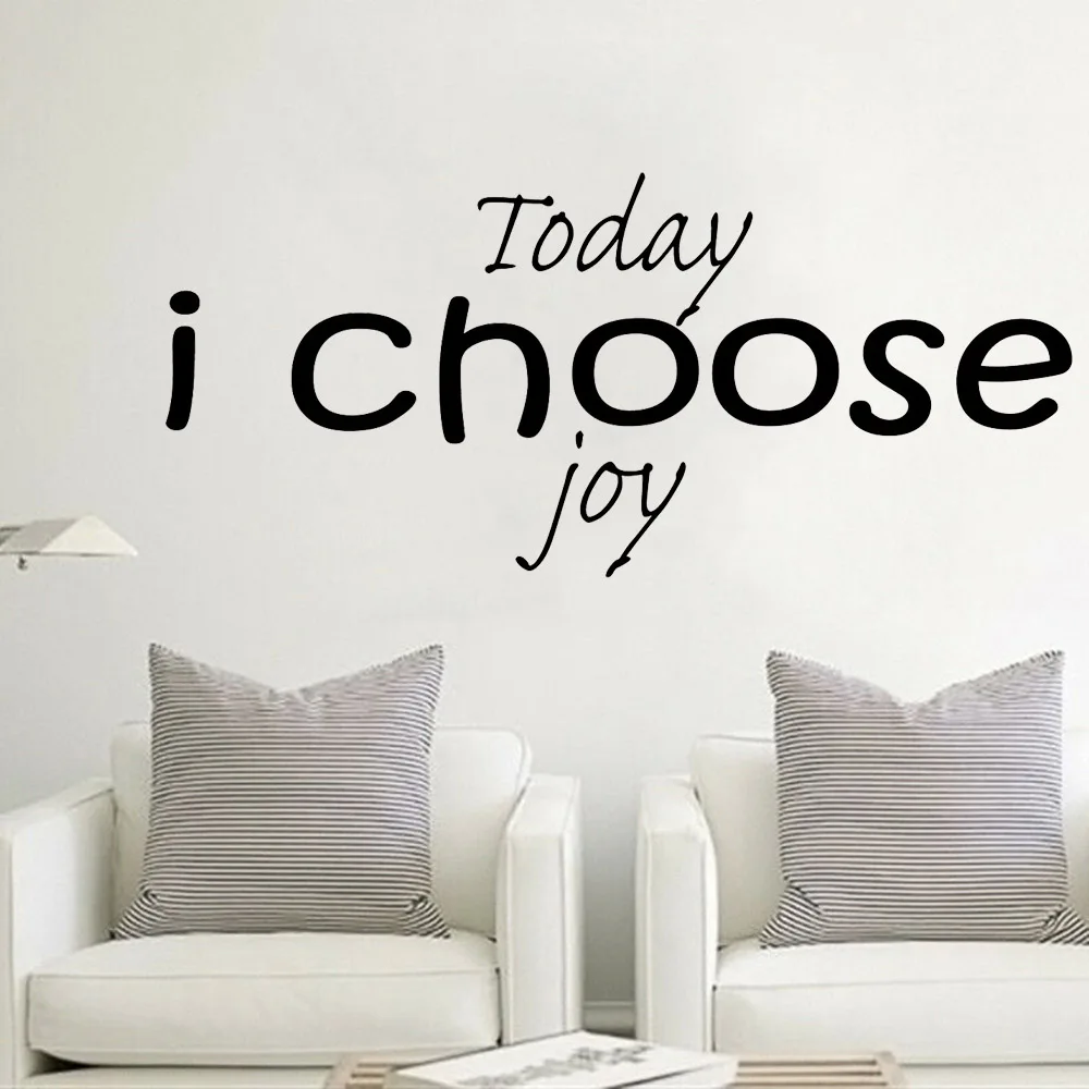 

Today I Choose Joy Inspiring Letters Wall Stickers For Living Room Motivation Quote Words Vinyl Wall Decal For Office W747