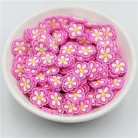 20g 10mm multicolor flower polymer clay colorful slices for diy crafts tiny cute plastic klei mud particles jewelry accessories