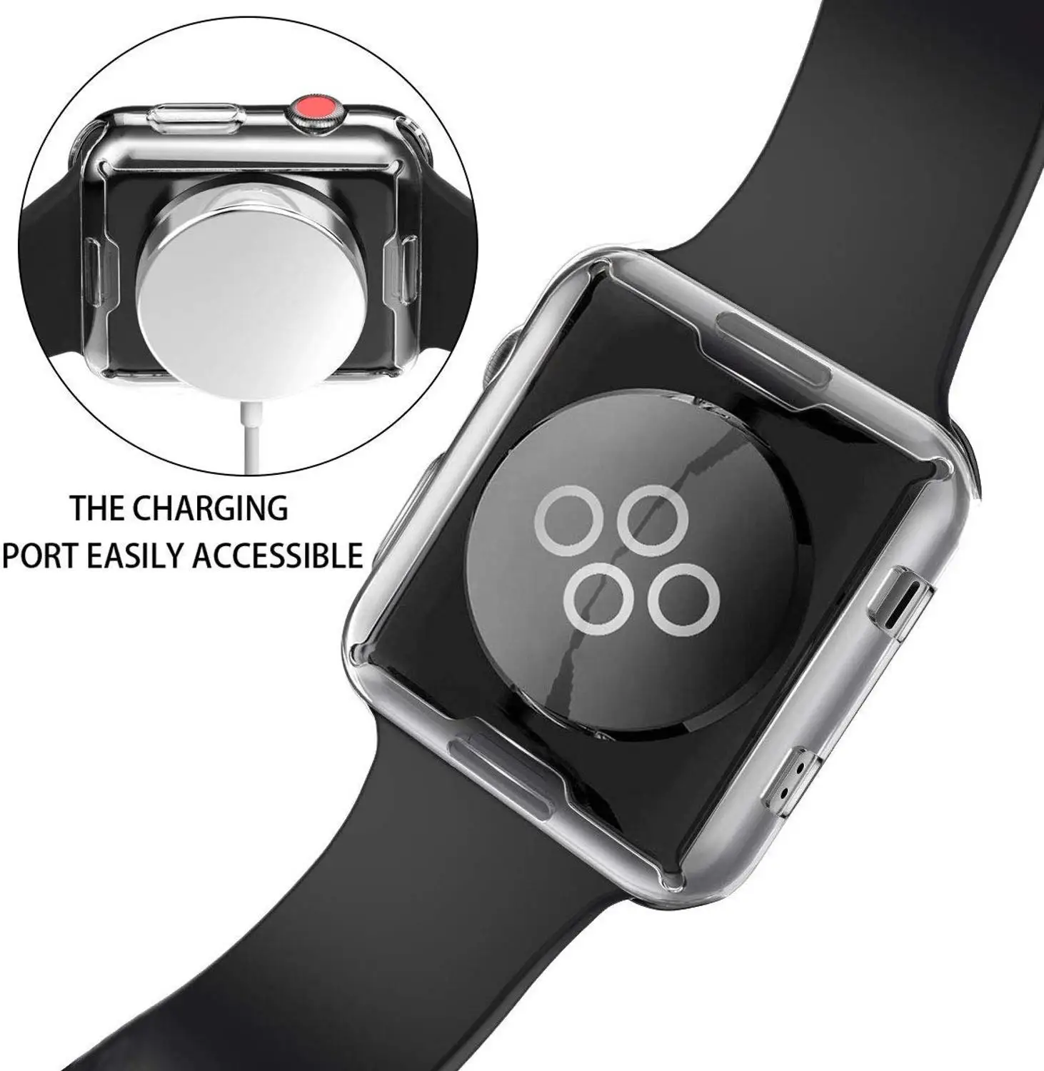 Защитный чехол для Apple Watch 38 мм, 42 мм, 40 мм 44 мягкий прозрачный TPU/Алюминий корпус из сплава для наручных часов Iwatch серии 5 4 3 2 1 Аксессуары
