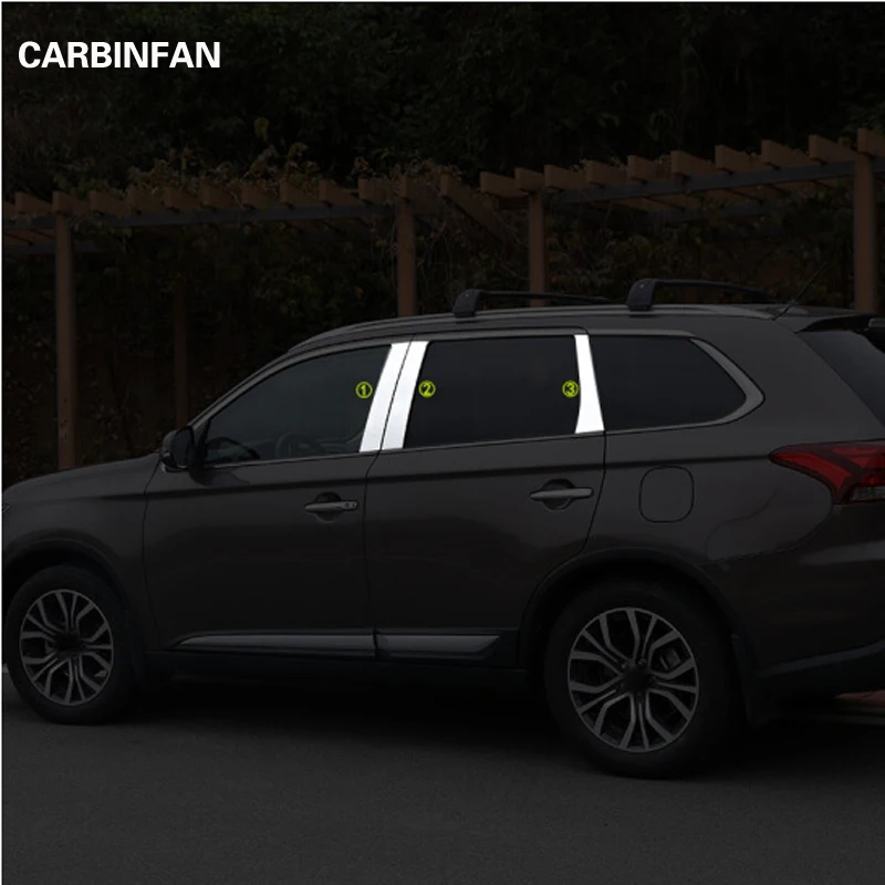 Для Mitsubishi Outlander 2016 2017 автомобильные оконные рамы средняя решетка отделка стойки