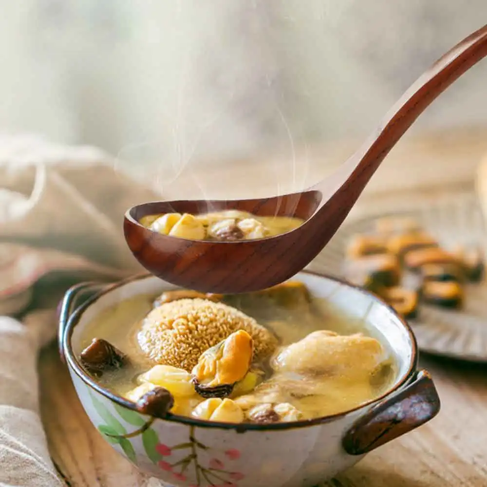 Визуальный сенсорный натуральное дерево ложка риса столовый инструмент Пособия