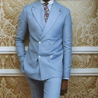 custom blue mans suits for wedding groom wear tuxedos groomsman suit dinner suit prom dresses peaky binders 2piecejacketpants