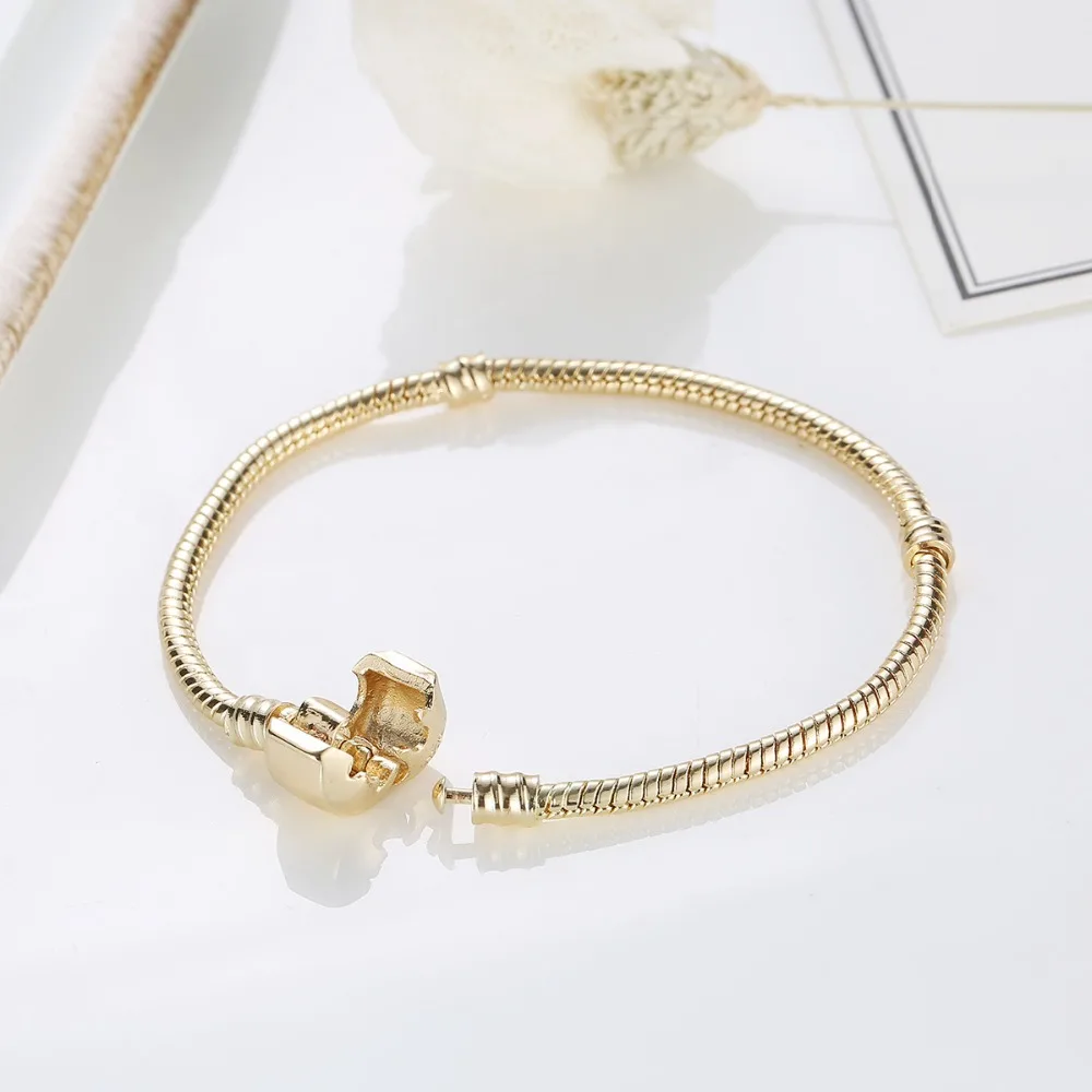 

3mm Silver Color Charm Fit Pandora European Original Bracelet Trendy Jewelry Fashion Women Gift Drop Shipping