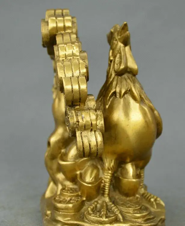 Китайская фэн шуй старый Бронзовый Зодиак Чок юанбао деньги Богатые деревья