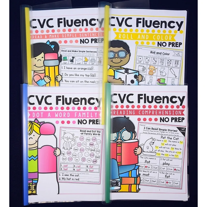 12 книг/Набор для изучения английского языка Pinyin естественное Правописание CVC
