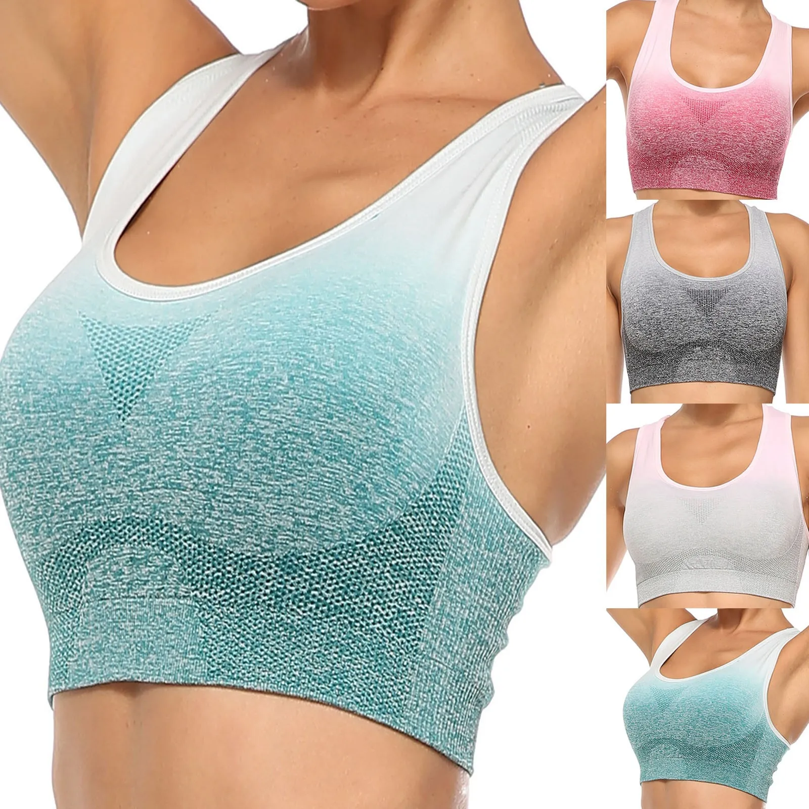 Женский сексуальный спортивный бюстгальтер без стальных колец жилет для йоги