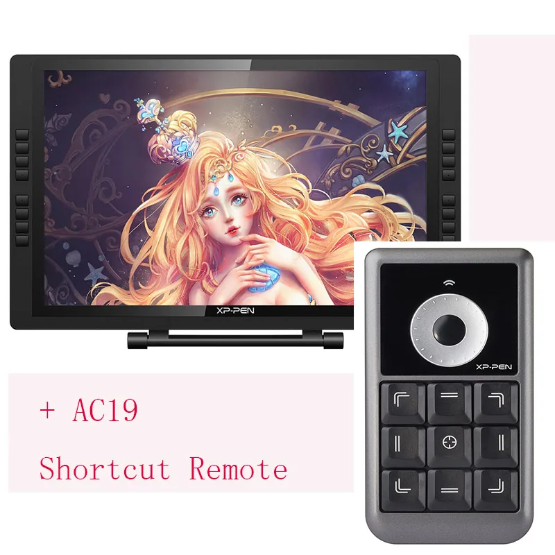 and AC19 XP-Рen Artist22E Pro FHD IPS Цифровой Графика графический Монитор Перьевой Дисплей Монитор с Сочетания клавиш и Регулируемой Подставкой - Цвет: and AC19