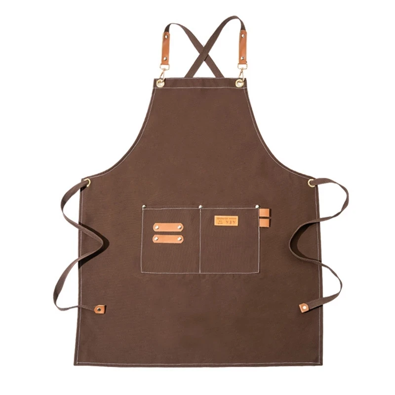 

Fashion Canvas kitchen Aprons For Woman Men Chef Work Apron For Grill Restaurant Bar Shop Cafes Beauty Nails Studios Uniform