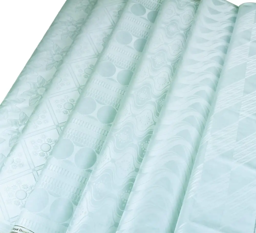 1H Light Cyan Nouveau Базен Riche ткань аналогичная Getzner 160 см ширина морская парча Австрия хлопок Дамаск Shadda классический Tissu Feitex - Цвет: 1H Light Cyan