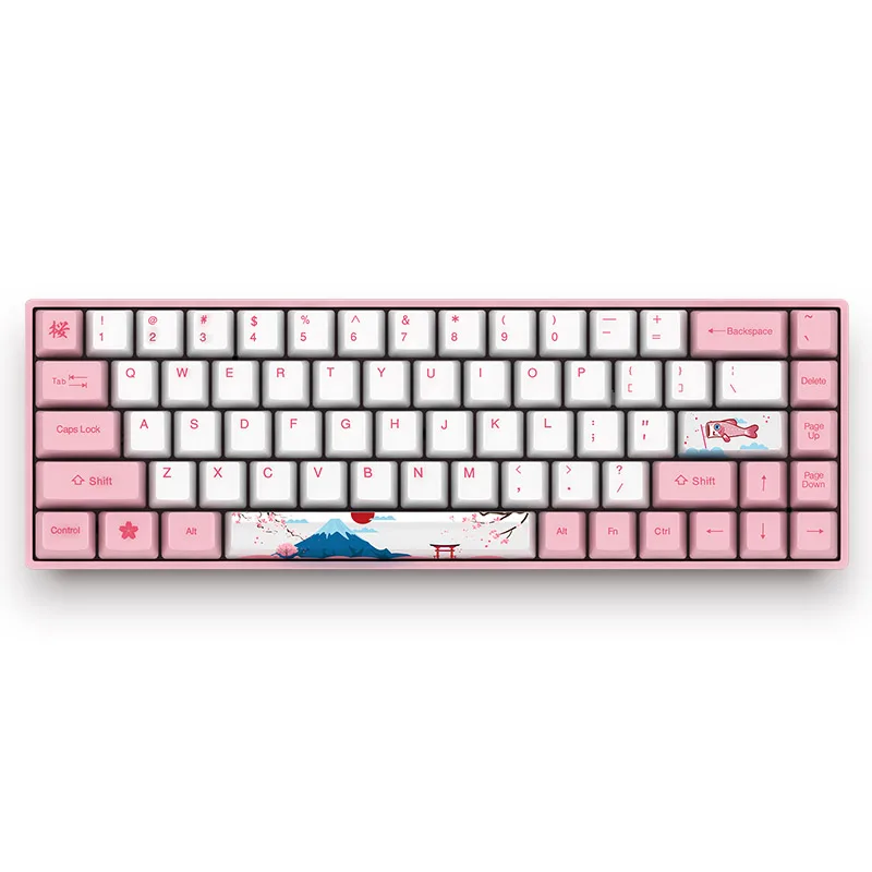 AKKO3068 bluetooth 3 0 USB Проводная клавиатура мирового тур Токио 68 ключи PBT для Akko