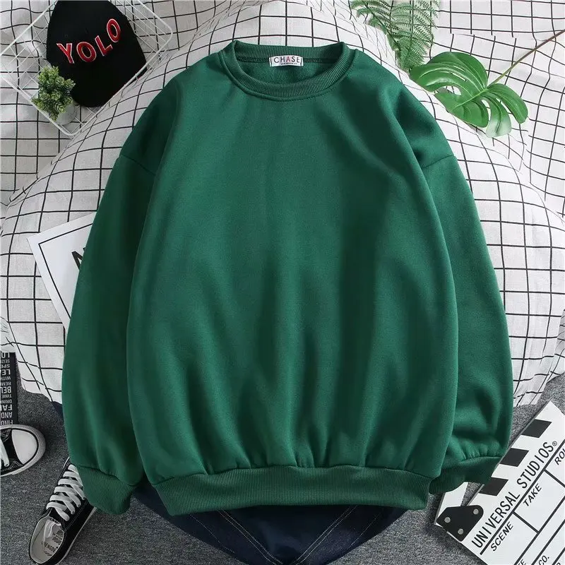 Winter Thickened Women Men Sweater Loose Joker Solid Color Lovers Couples Long Sleeve Fashion Pullover Top Blouse | Женская одежда