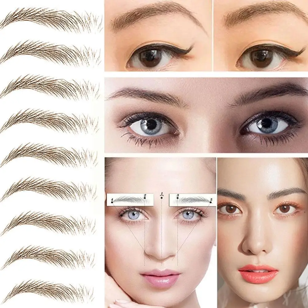 

4D Eyebrows Sticker Water Transfer Hair-like Eye Brow Eyebrow Long Enhancers Stickers Tattoo Lasting False H1T5