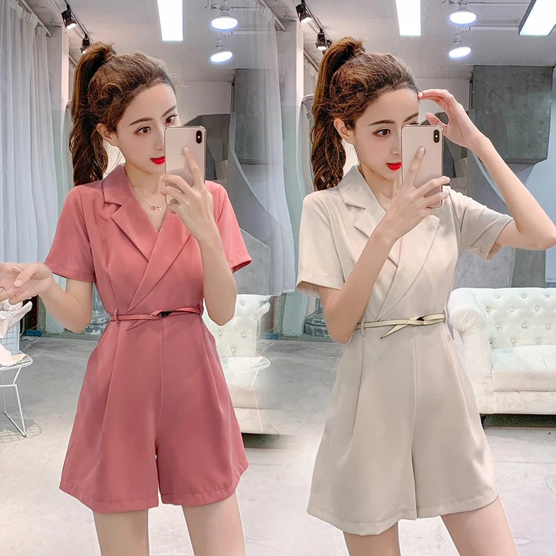 Корейские модные блейзеры с коротким рукавом офисные женские свободные