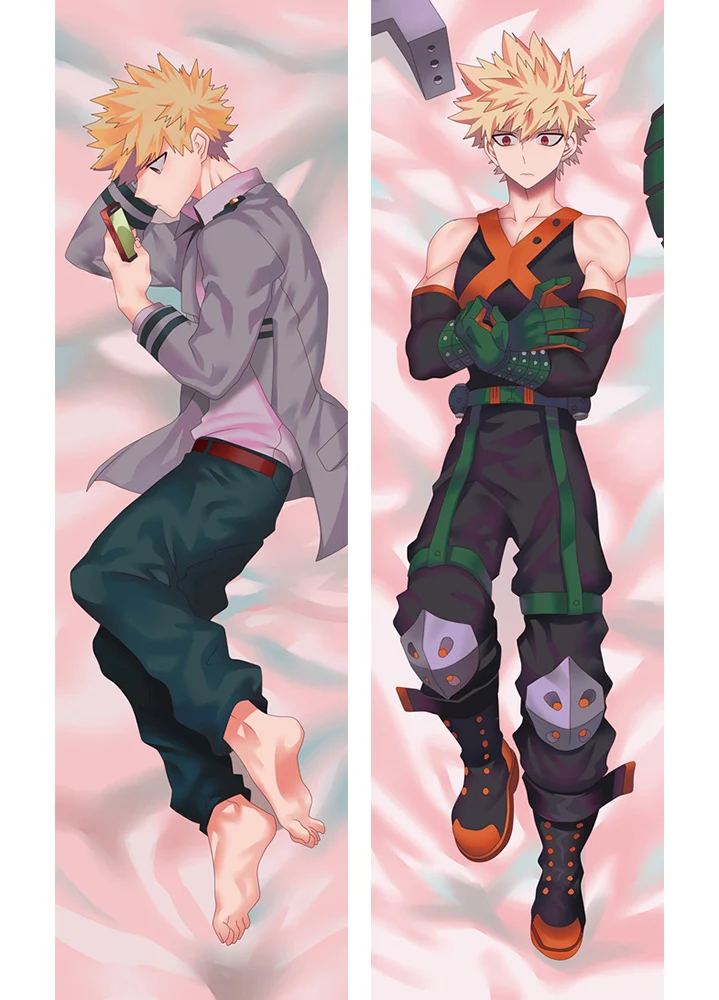 

Boku No My Hero Academia Bakugou Katsuki Todoroki Shoto Midoriya Izuku Cosplay Dakimakura Pillow Case Hugging Body Prop