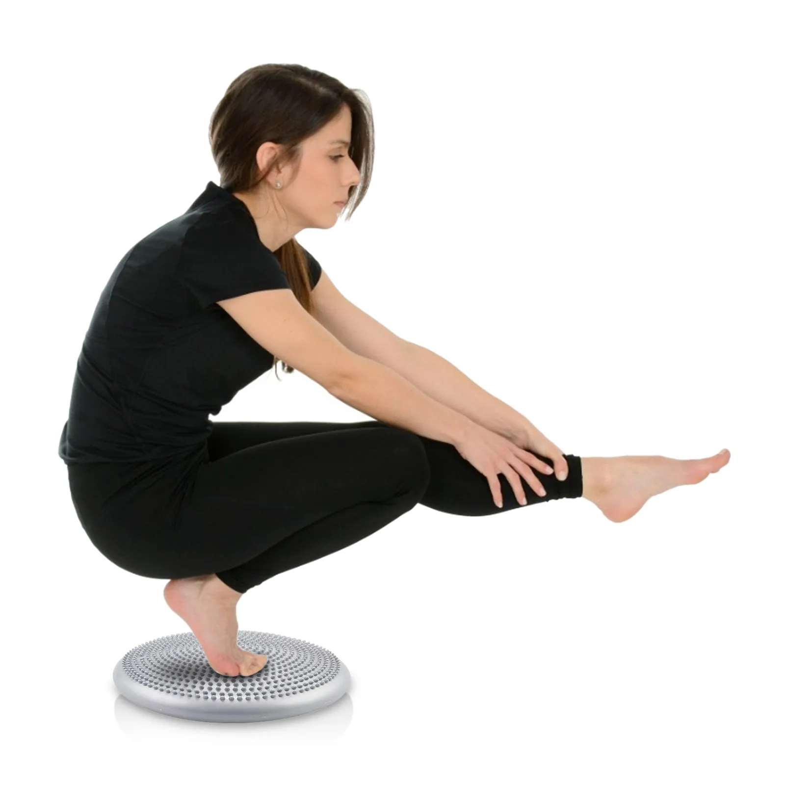 

Inflatable Wobble Cushion Stability Trainer Pad Adults Exercise Balance Disc Body Massager Home Fitness