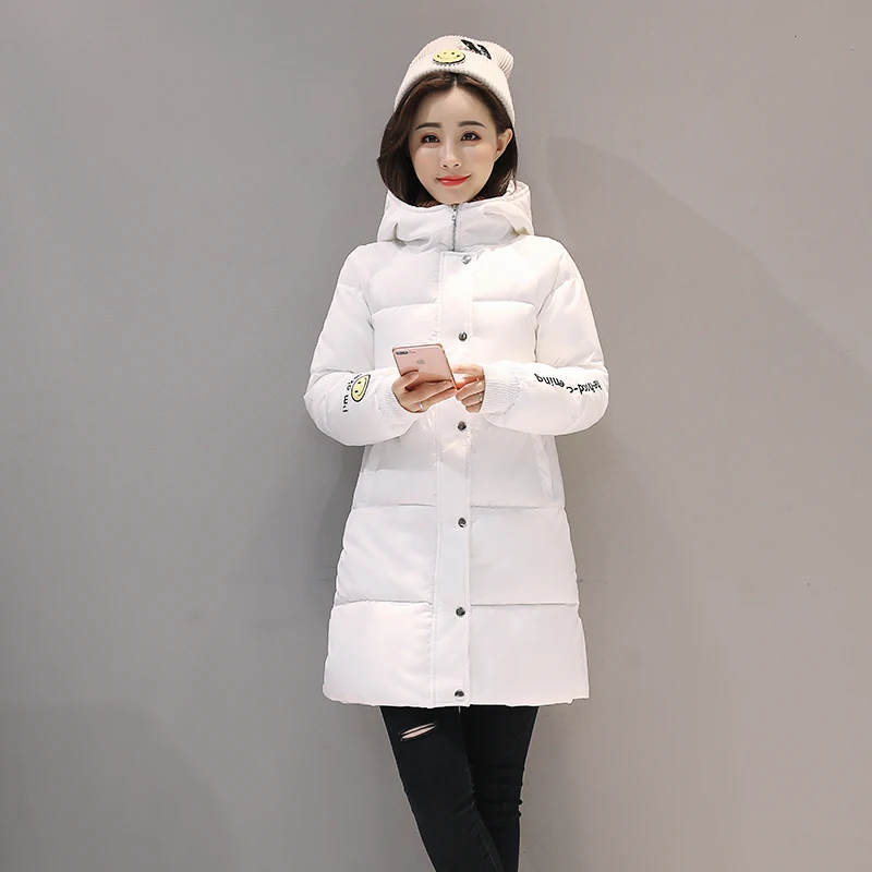 White AYUNSUE зимняя куртка женская парка Kawaii длинное пальто Женская Корейская парка милые женские s куртки Abrigos Mujer Invierno 803 YY1495 - Цвет: White