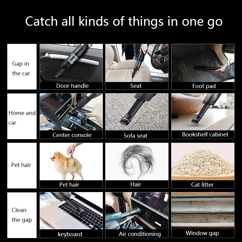 

Wireless Car Vacuum Cleaner For Machine Home Appliance Car Product Cordless Portable Handheld Automotive Vacuum Cleaner For Home