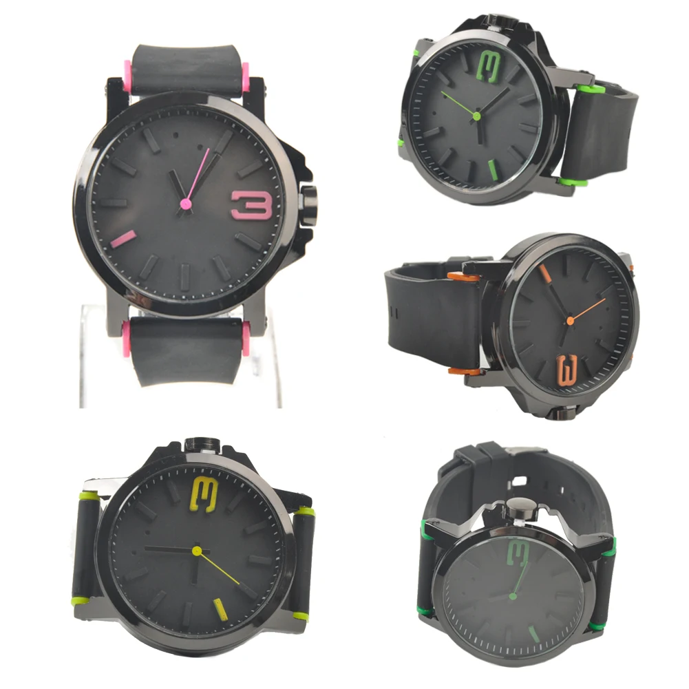 

Men Women Fashion Casual Round Dial Watch Sports Silicone Band Pure Color Quartz Analog Wrist Watch Unisex