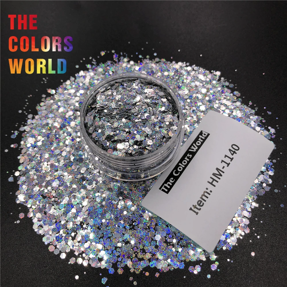Разноцветные блестящие лазерные блестки для ногтей украшение боди-арт стакан