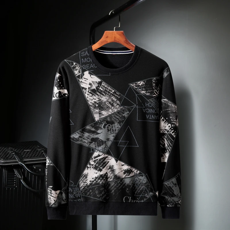 Мужская хлопковая футболка большого размера 10XL 9XL 8XL 7XL модная с длинным рукавом