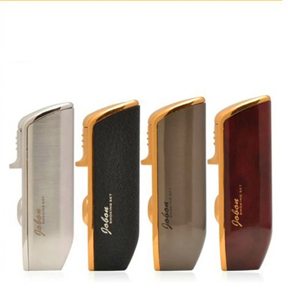 Новая Металлическая ветрозащитная Зажигалка для сигар с 3 синими пламенями турбо