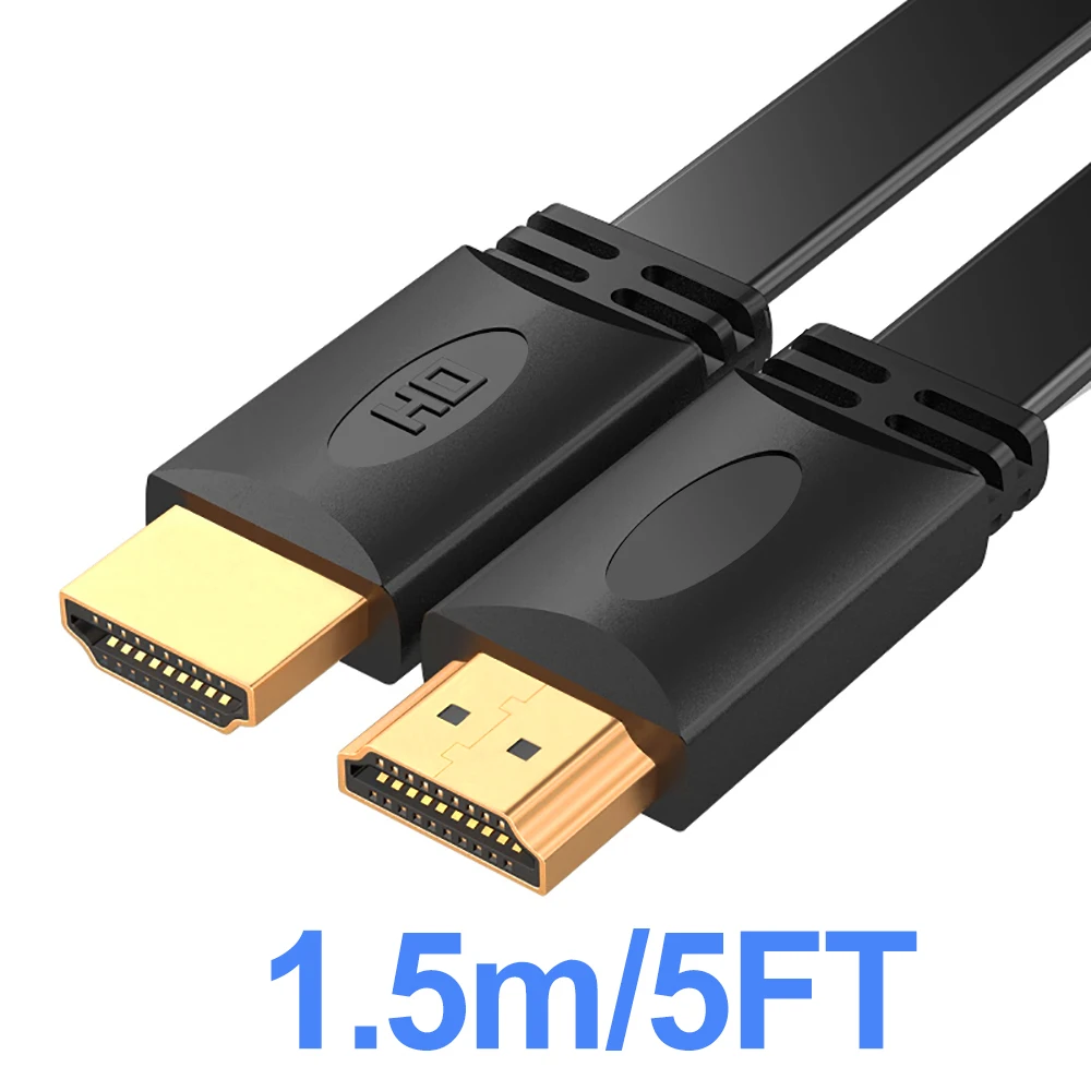 Высококачественный позолоченный интерфейс из меди 19+ 1 3D 2K 4K 1,5 m 5m 5FT 15FT HDMI кабель для full HD 1080P проектор ТВ - Цвет: 1.5m HD Cable