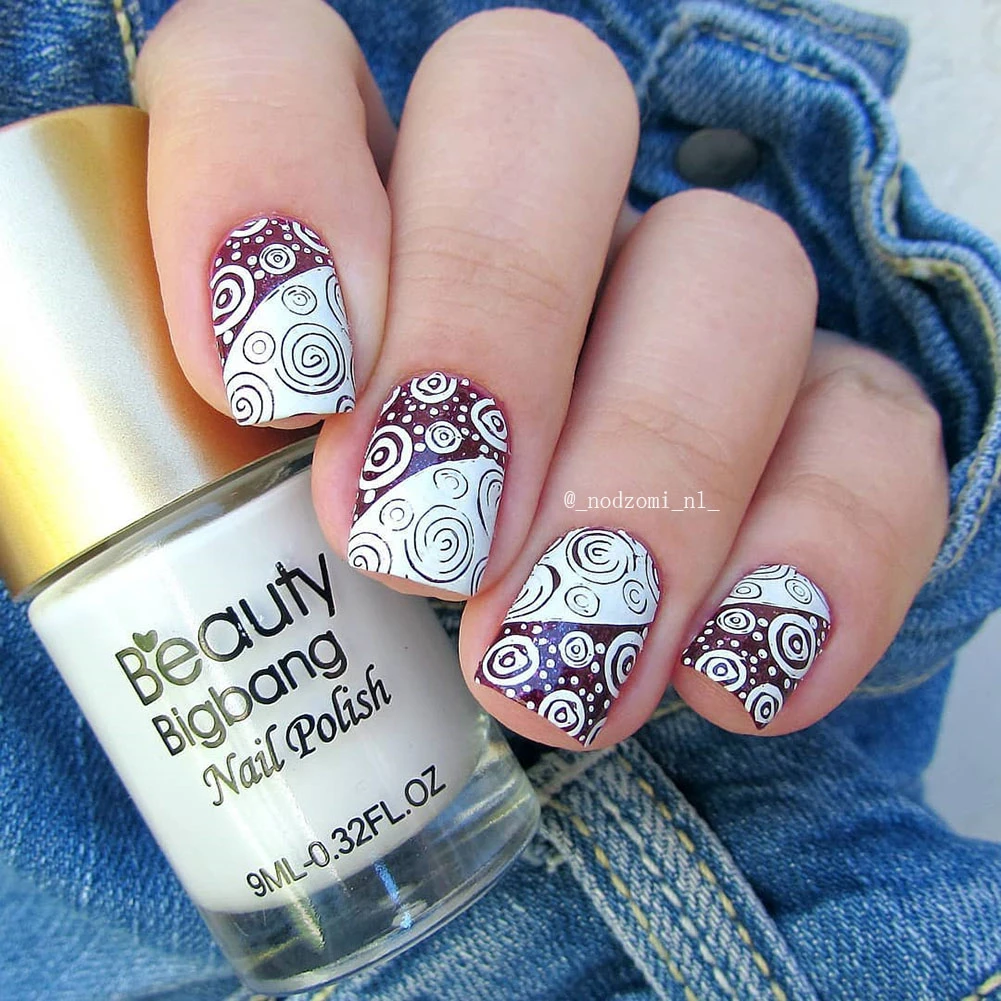 Пластина для стемпинга ногтей 6*12 см в стиле ретро с изображением цветов Листьев