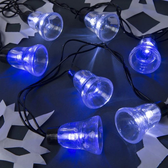 Гирлянда "Нить" улично комнатная с насадками "Колокол" 5 м LED(IP44) 40 220V