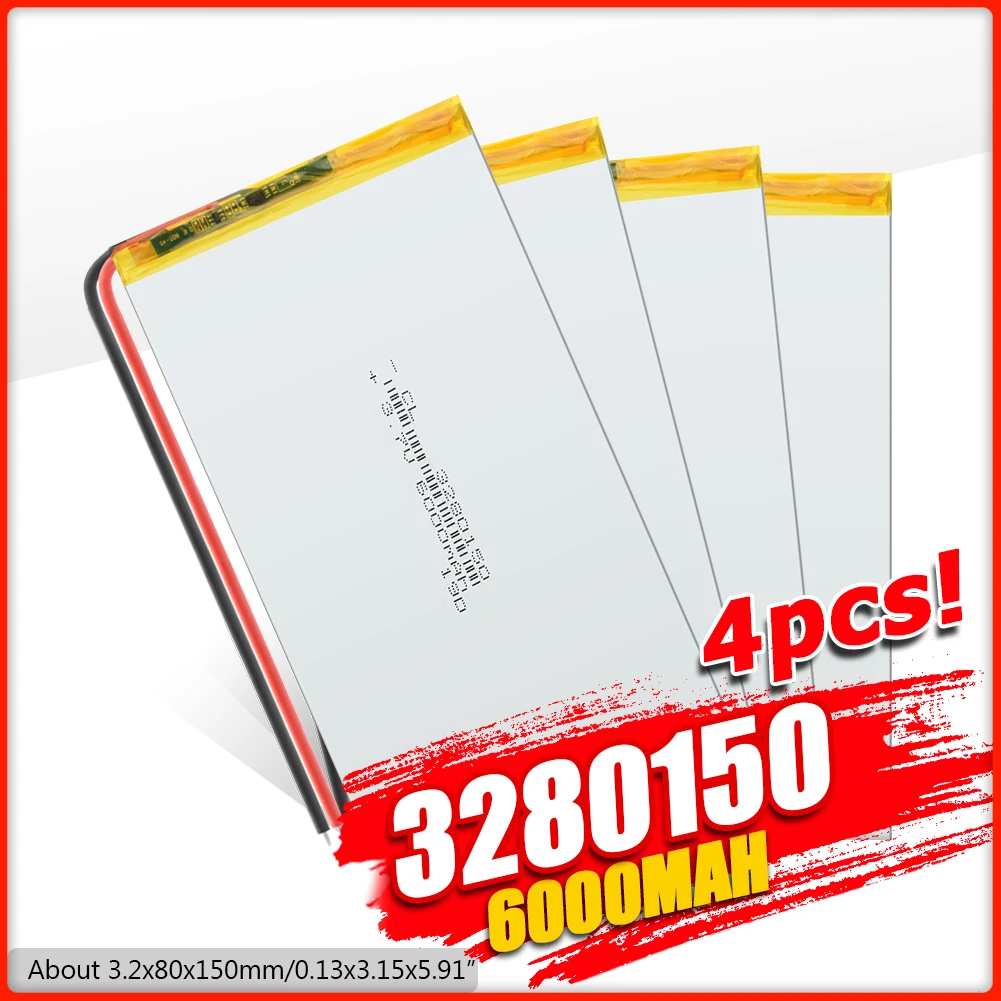 3 7 V 6000mAh 3280150 PLIB (полимерная литий ионная батарея) li Ion полимерная батарея для GPS MP3
