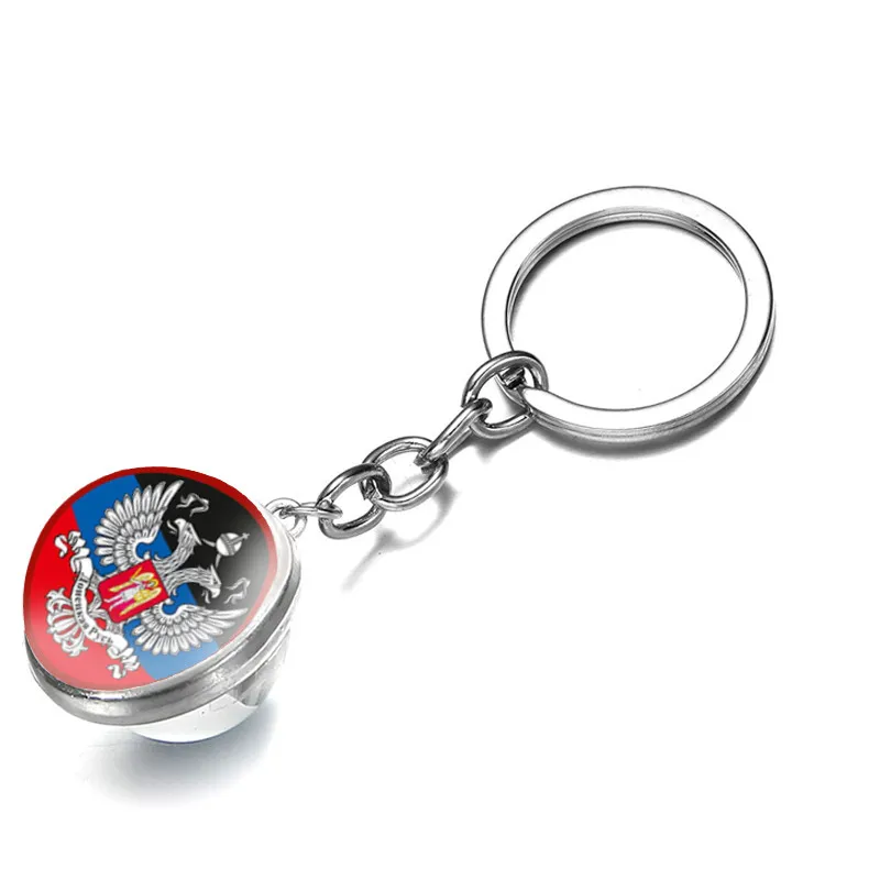 Винтажные России эмблема Pekhota брелки для ключей двухсторонняя стеклянная