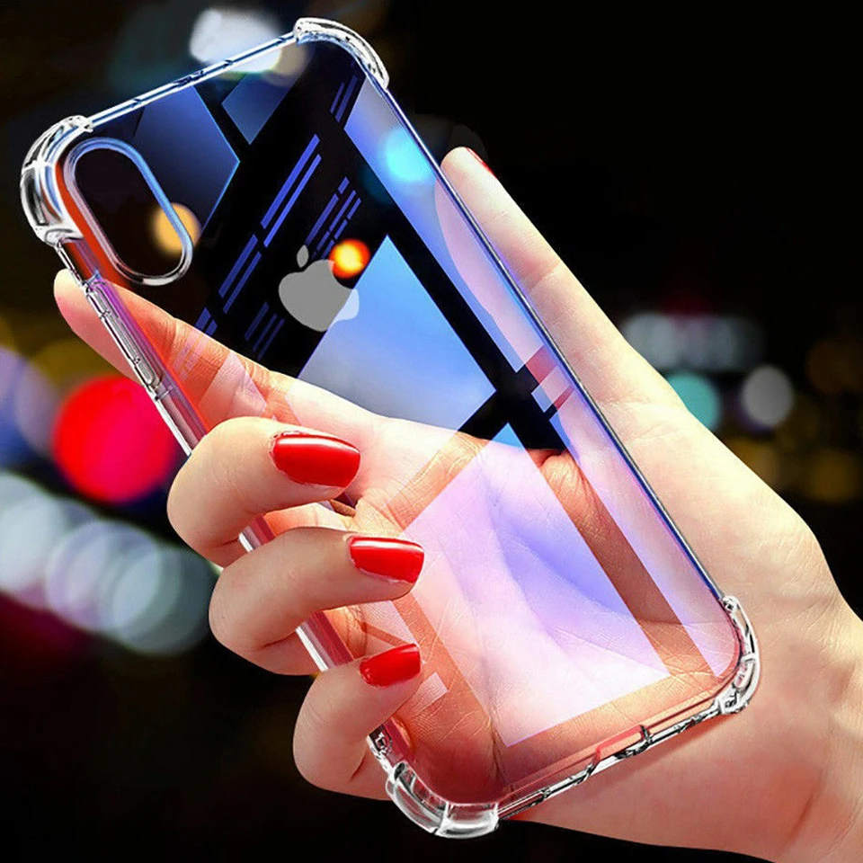 Shockproof Soft TPU Silicone Clear Case Phone Cover Reinforced Shell Funda for iPhone 5 5S SE 6 6S 7 8 Plus X XS 11 Pro MAX XR | Мобильные