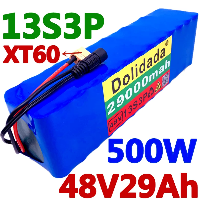 100% оригинальный новый 48V29Ah 500w 13S3P 48V комплект литий ионный батарей 29000mah для 54 6 v E