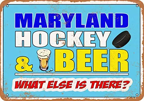 

Metal Sign - Maryland Hockey and Beer - Vintage Look